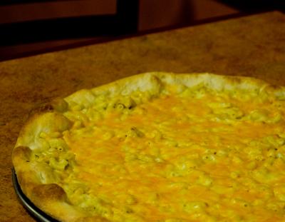 Our Macaroni and Cheese Pizza